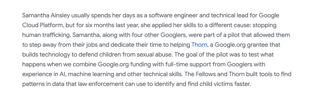 Google CSR 