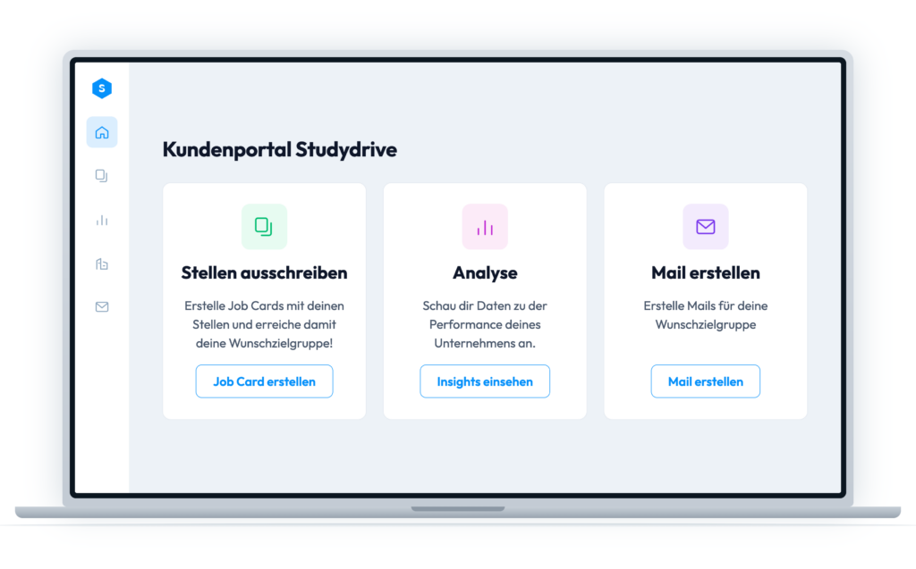 Studydrive Kundenportal enlarged